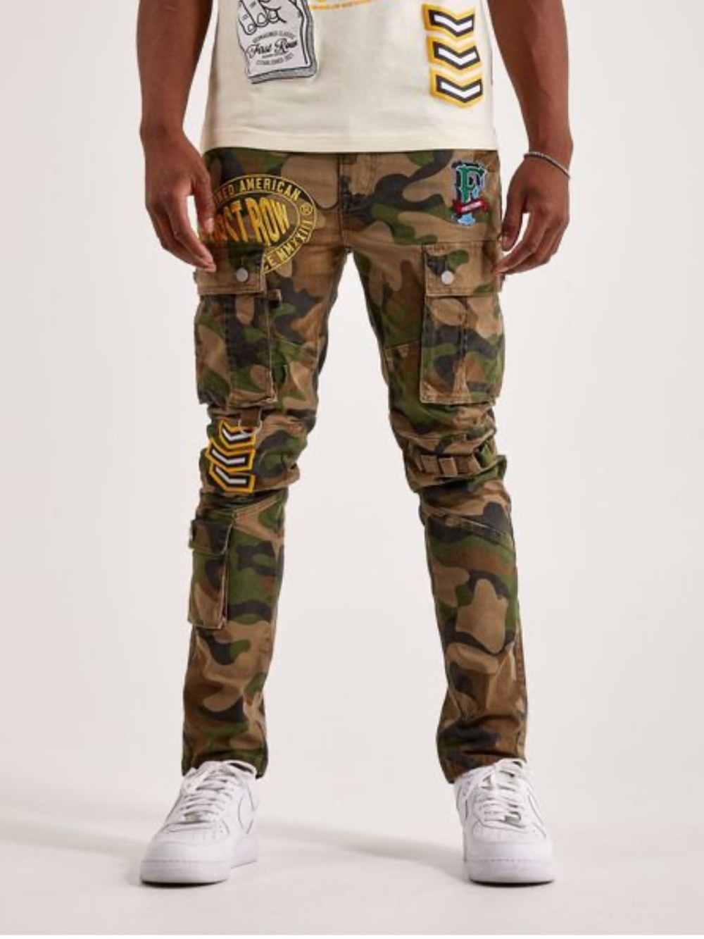 Men’s First Row reimagined camouflage utility cargo twill pants size 36 x 32